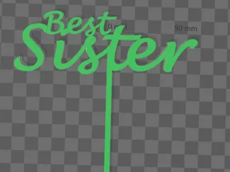 Best Sister Cake Topper