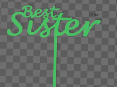 Best Sister Cake Topper