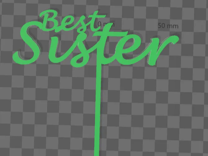 Best Sister Cake Topper