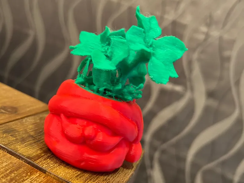 christmas santa clause plant pot