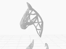 Wall mounted horse sculpture