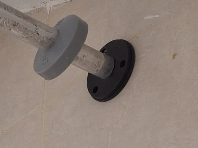 Shower curtain bar holder