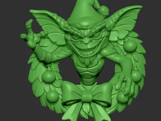 Gremlin Christmas Wreath