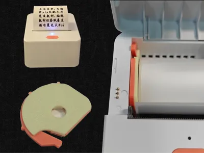 Detong P1P Label Printer Gap Adjustment Baffle Model (Baffle Thickening Accessories)