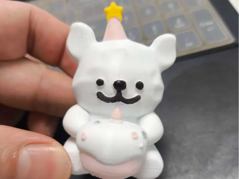 线条小狗小白蛋糕