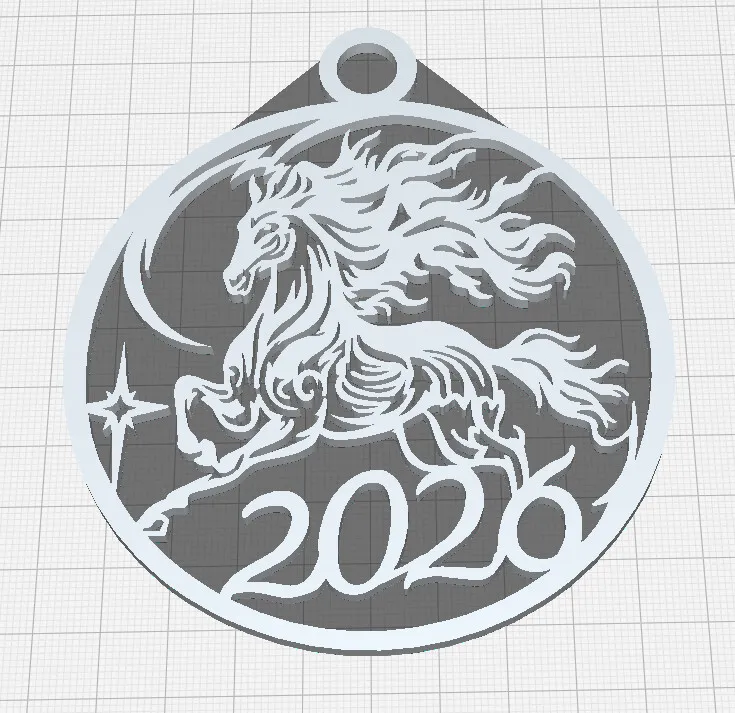 Ornamento decorativo da collezione con statuetta di cavallo infuocato dal design speciale