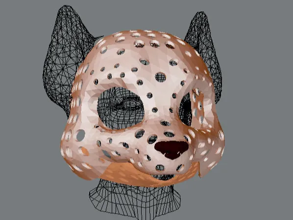 Fursuit-head base - version 84 - cute cartoon dog