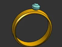 Elegant Ring with 2 cm Finger Diameter