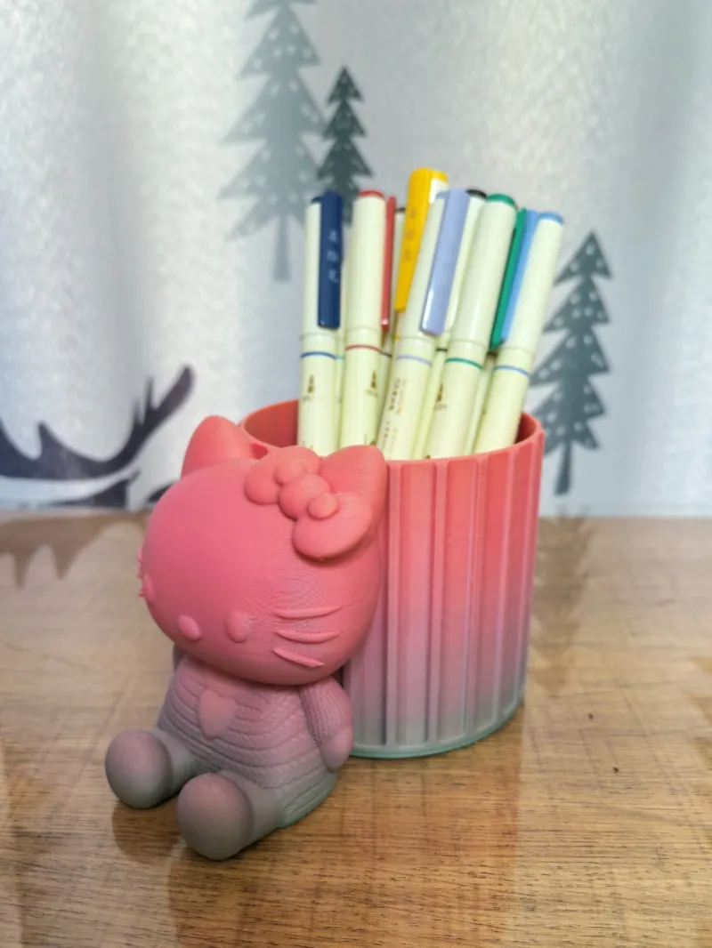 Hello Kitty storage box pen holder - Free 3D Print Model - MakerWorld
