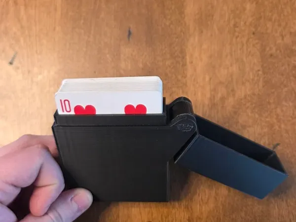 Boîte à cartes à couvercle rabattable