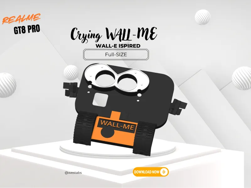 Wall-E Inspired Realme GT8 Pro Camera Case WALL-ME