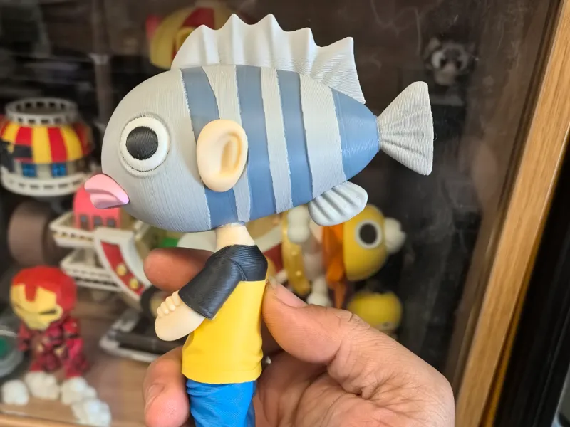 海贼王 尾田荣一郎 雕像 鱼头人