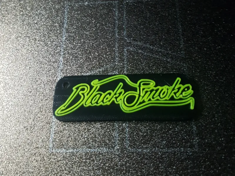 Black smoke key chain