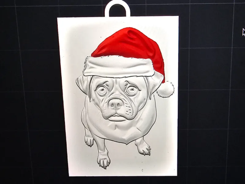 Weihnachtshund Schlüsselanhänger
