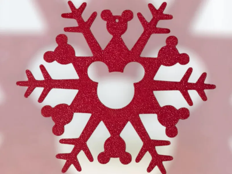 Mickey Mouse theme snowflake tree ornament