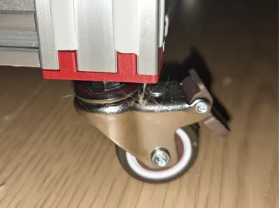 2040 aluminum profile end cap with M6 hole, no tapping required for wheel installation