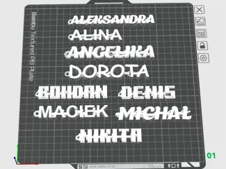 Articulated Name keychain