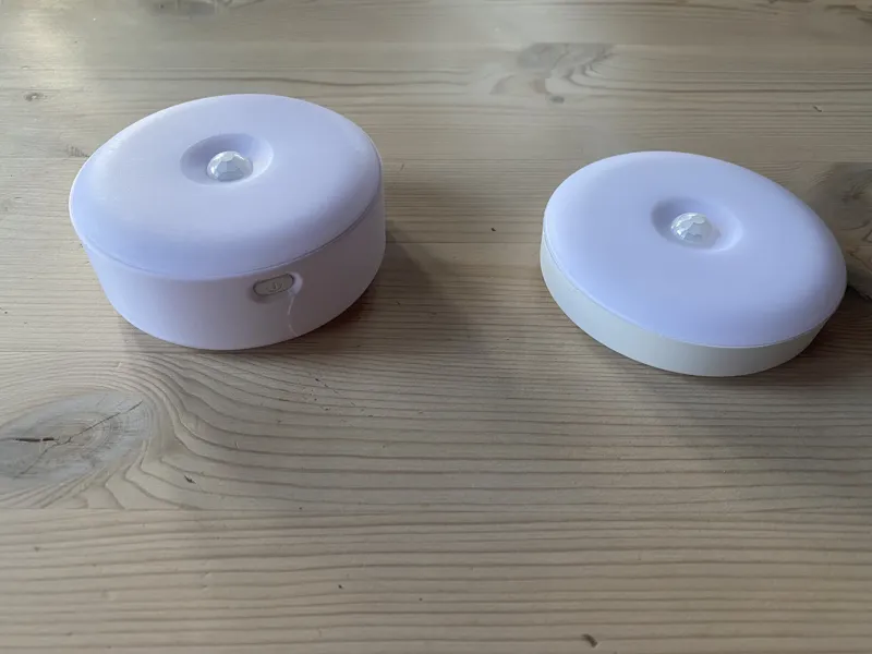 Cheap PIR Night light extended battery back cover.