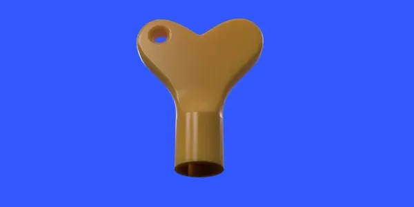 Clé triangulaire pour poubelle jaune