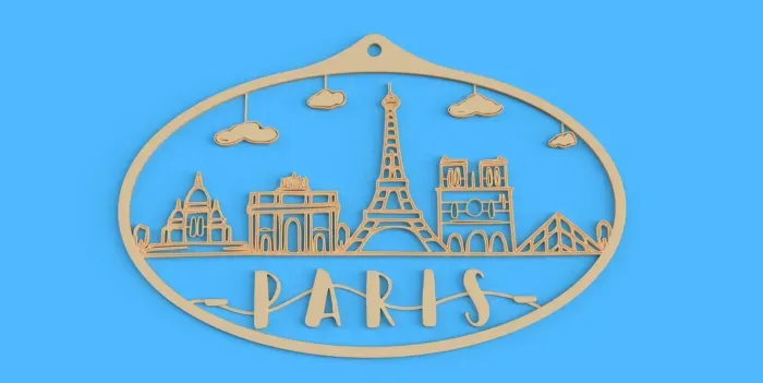 Paris Skyline Wall Ornament