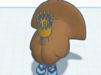 Turkey with flip flops and crown