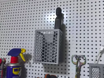 Pegboard Perforated Pen Holder for 6mm Hole Diameter, 16mm Hole Spacing