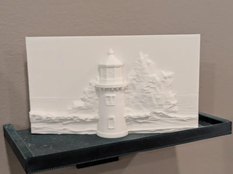 Lighthouse With Crashing Wave 3d Picture