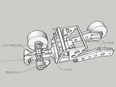 RC remote control car front swing arm rear trailing arm crawler off-road vehicle direct drive car 18650 battery 370 geared motor