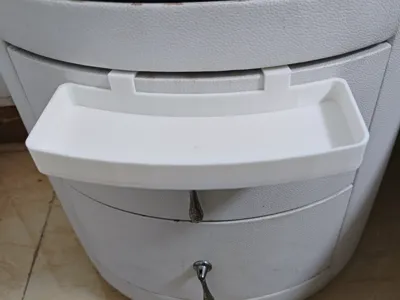 Round nightstand drawer tray