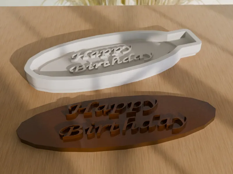Silicone Mold - Cake Topper - Happy Birthday
