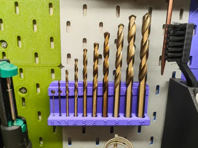 Pegboard Drill Bit Holder (Magnetic)