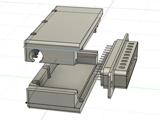 Right Angle Low Profile DB25 Cover
