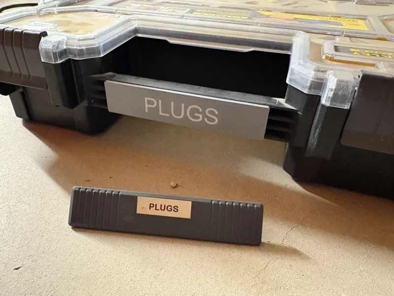 Custom Label Insert for Stanley FATMAX Organizers