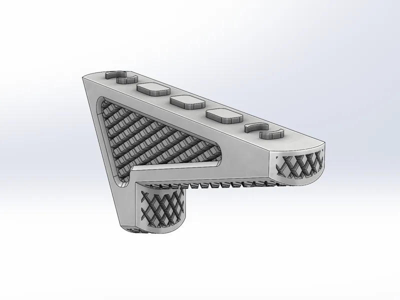 Angled mLok Foregrip, Crosshatch