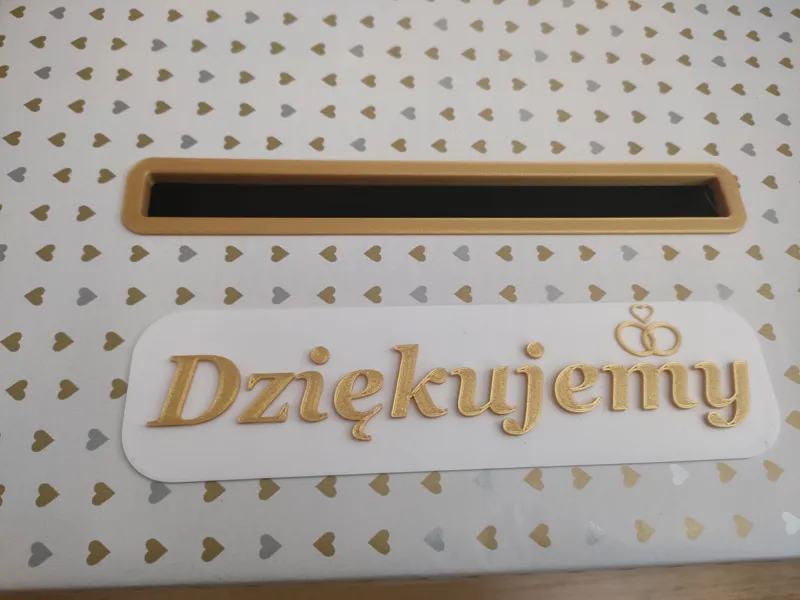 Plakietka na wesele "Dziękujemy"