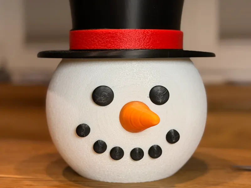 Snowman Candy & Fruit Bowl with Hat Lid
