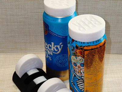 Rack and lids for beer cans