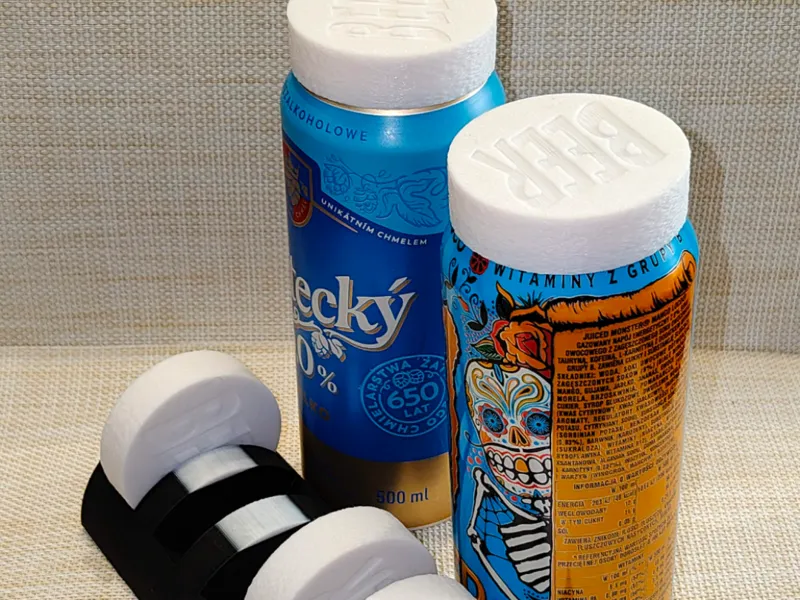 Rack and lids for beer cans
