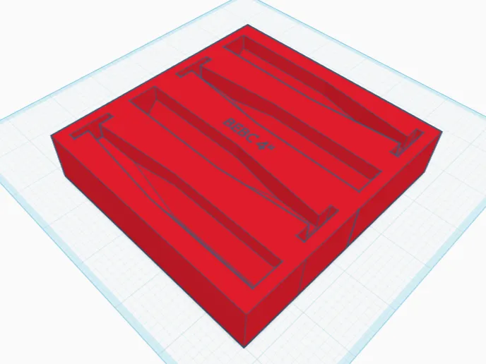 4" 4 Slot Paddle Tail Mold P1