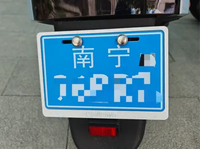 Electric Vehicle Large Blue License Plate Protective Case