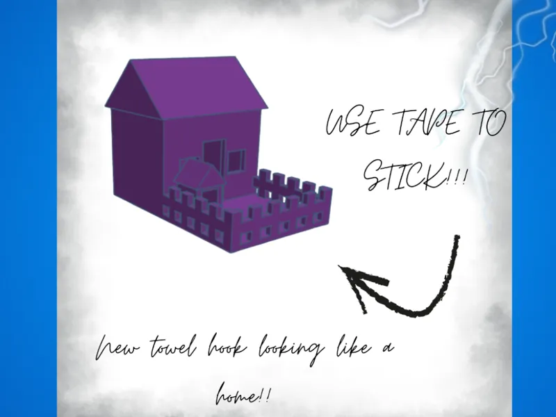 House like towel hook