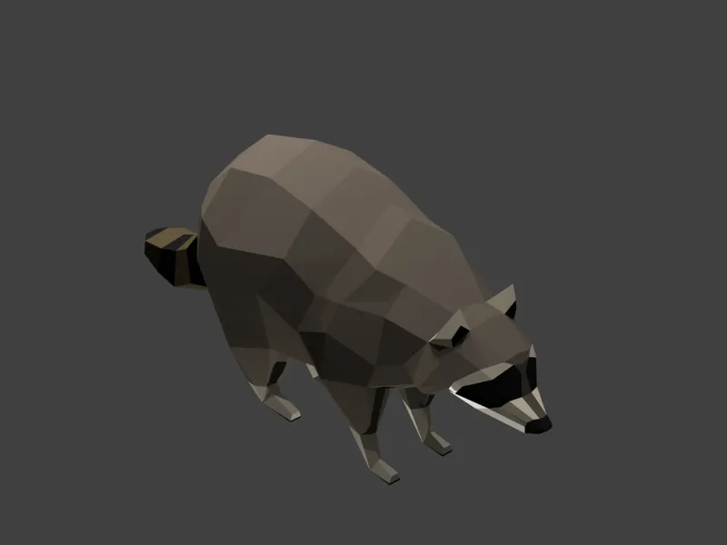 Low Poly Racoon