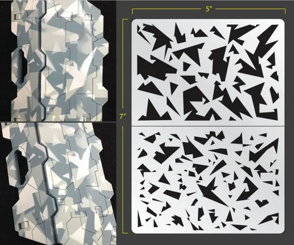 Pochoir camouflage éclats