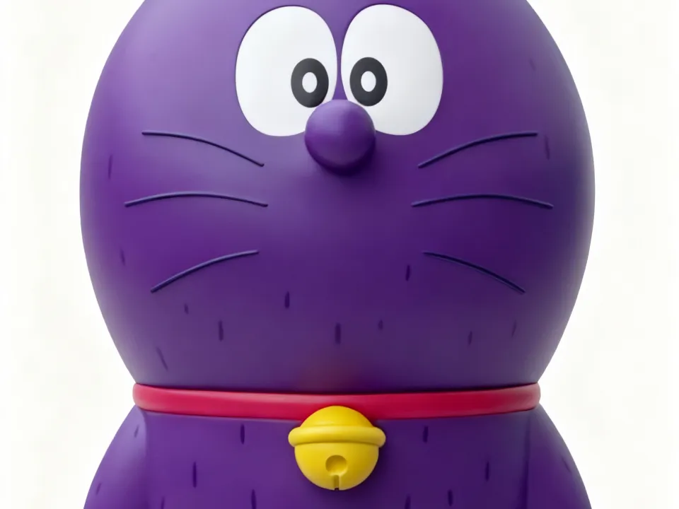 Purple Sweet Potato Doraemon - Free 3D Print Model - MakerWorld