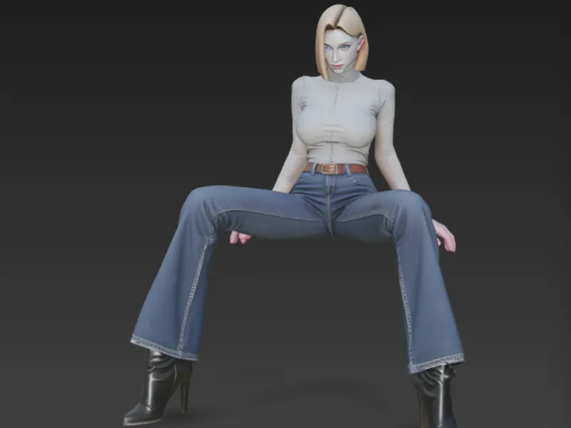 书架美女