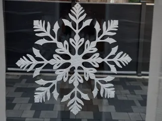 Fensterdecko Schneeflocke Weihnachten