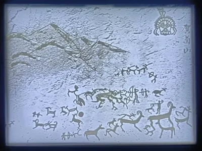 Helan Mountain Rock Painting Lightbox
