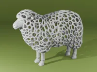 Mouton facetté style Voronoï — photo 1