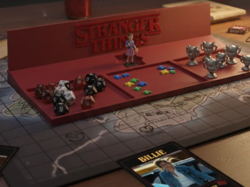 SUJETA CARTAS PARA JUEGO DE MESA "STRANGER THINGS"