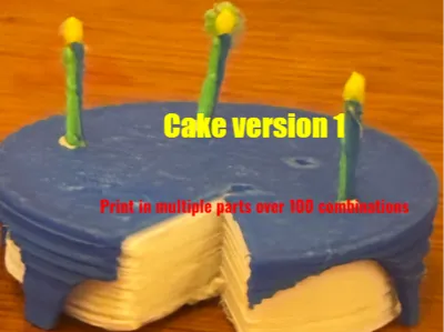 Multi colored mini cake multicolor no AMS requeued